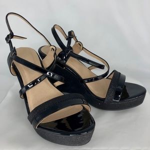 Forever Glitter Wedge Platform Sandals w/straps